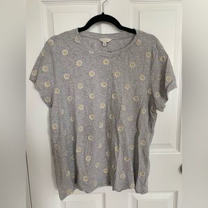 Lucky Brand Daisy Embroidered Cotton T-Shirt, XL